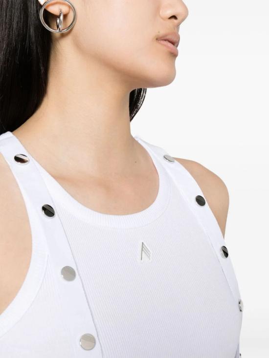  디 아티코 민소매 티셔츠 241WCT229 J038 001 WHITE - THE ATTICO