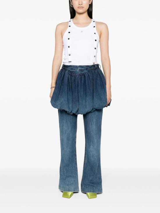  디 아티코 민소매 티셔츠 241WCT229 J038 001 WHITE - THE ATTICO