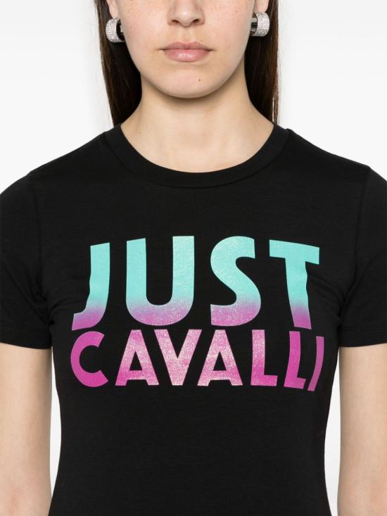  저스트까발리 / 여성 빅 로고 반팔 티셔츠 76PAHE12CJ112 899 BPG - JUST CAVALLI
