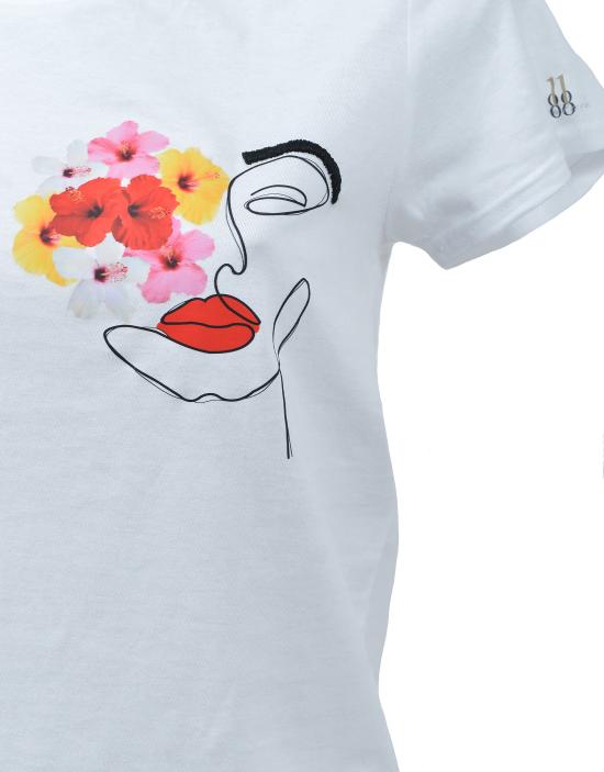  일레븐88 반팔 티셔츠 VISO BIANCO White - ELEVEN88