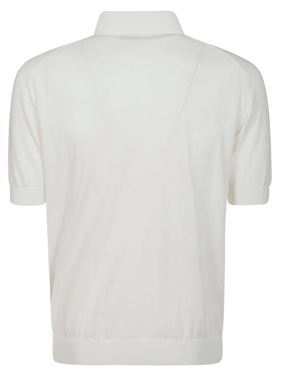  필리포 드 로렌티스 폴로 티셔츠 PL1MC CR14R 001 WHITE OPTIC - FILIPPO DE LAURENTIIS