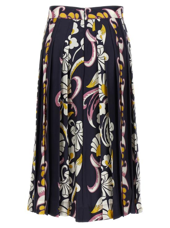  토리버치 / 여성 플로럴 프린트 플리츠 미디 스커트 157458650 BPG - TORY BURCH