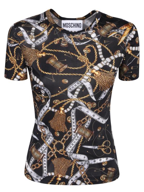  모스키노 반팔 티셔츠 J0706 5557 1555 Black