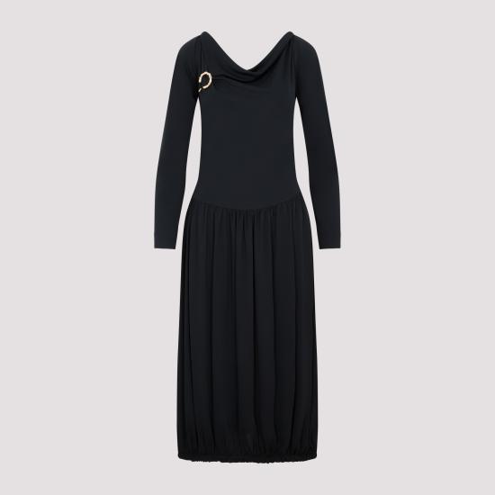  랑방 롱 원피스 RWDR00044792P23 10 BLACK - LANVIN