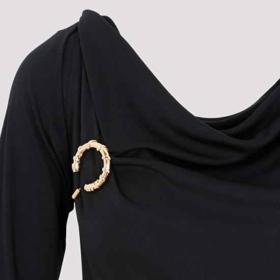  랑방 롱 원피스 RWDR00044792P23 10 BLACK - LANVIN