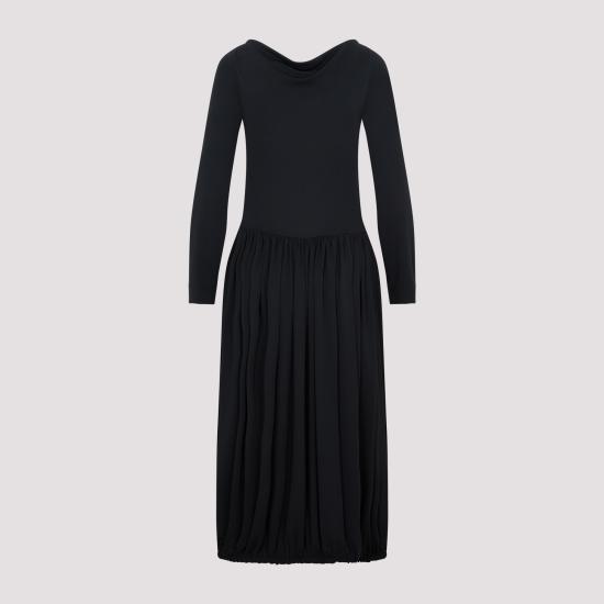  랑방 롱 원피스 RWDR00044792P23 10 BLACK - LANVIN