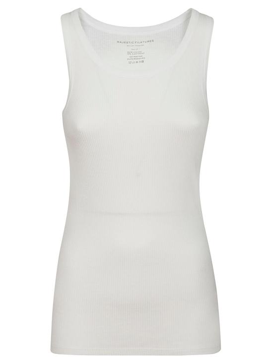  마제스틱필라쳐 민소매 티셔츠 M043 FDE124 001 BLANC