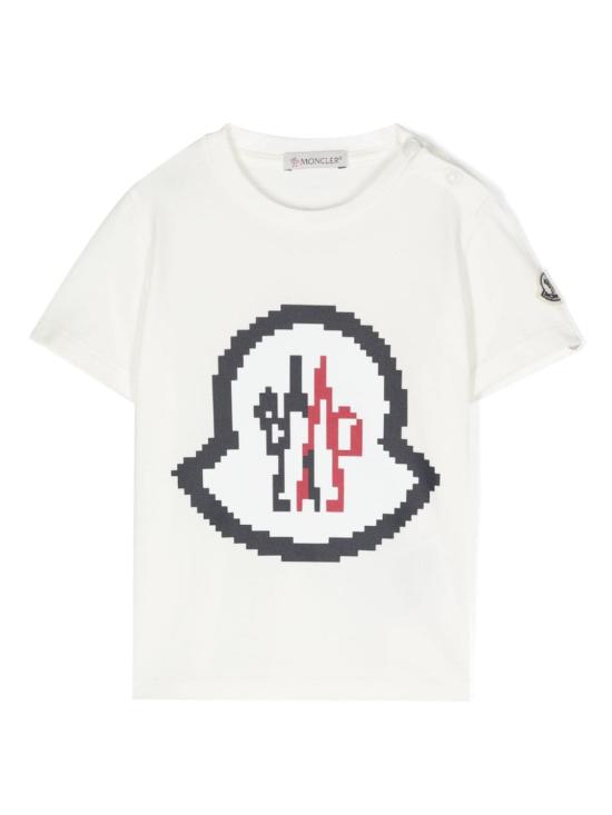  몽클레어 / 키즈 화이트 로고 모티프 티셔츠 J19518C00003 8790N034 BPG