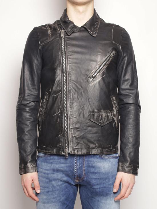  조르지오 브라토 가죽 자켓 지아카 인 펠레 빈티지 네로