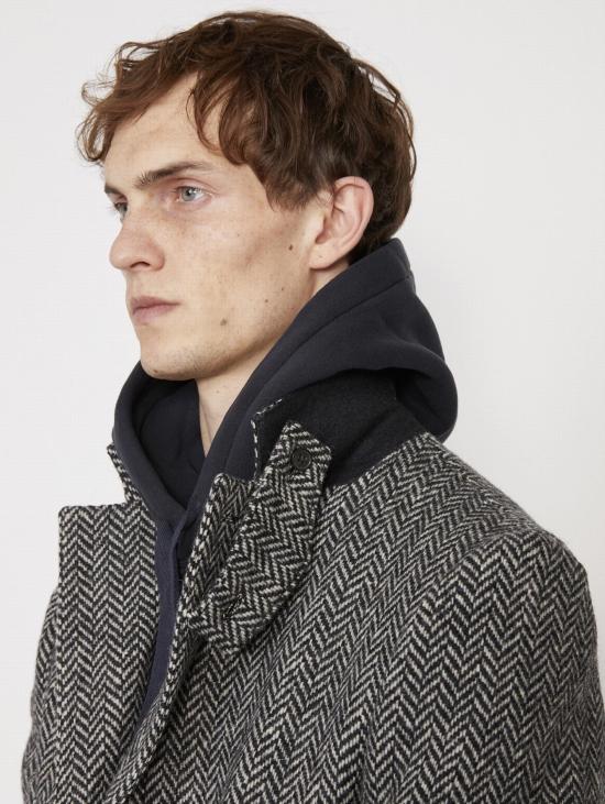  오피신 제네랄 코트 W22MCTS657black white - OFFICINE GENERALE