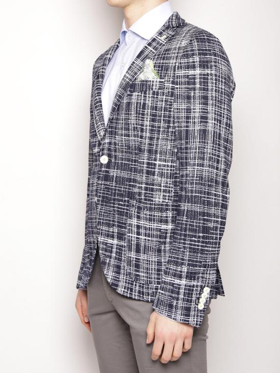  마뉴엘리츠 수트 자켓 저지 피네스트라토를 입은 Giacca 2232G2719M 173161 Blu/Bianco - MANUEL RITZ