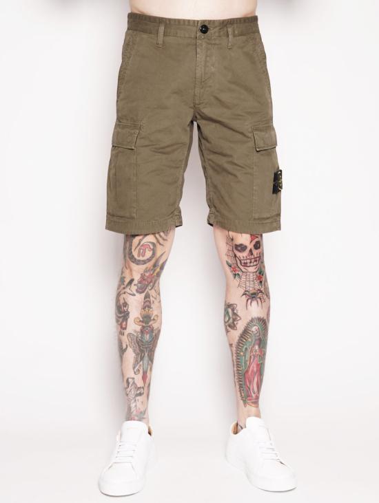  스톤 아일랜드 숏팬츠 TELA DI COTONE Militare의 LS2WA TC_OLD 버뮤다