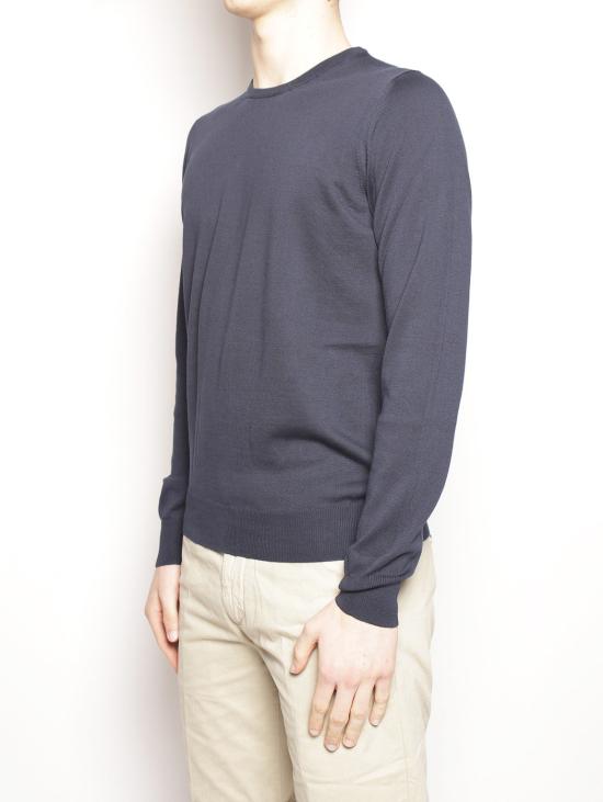  알파스튜디오 스웨터 마글리아 지로콜로 블루 네이비 - ALPHA STUDIO