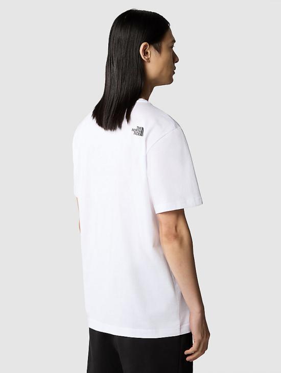  노스페이스 반팔 티셔츠 티셔츠 Maniche Corte con Stampa Bianca - NORTH FACE