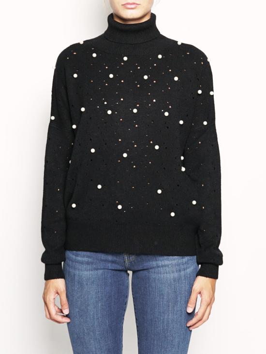  아나리타 엔 터틀넥 말리아 콜로 알토 트라포라타 네로