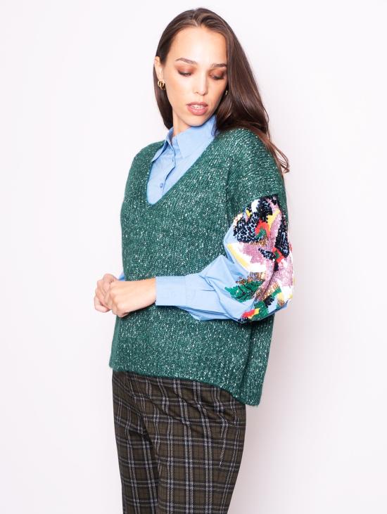  에센셜앤트워프 스웨터 CURITIBA VEST WITH COLLAR - ESSENTIEL ANTWERP