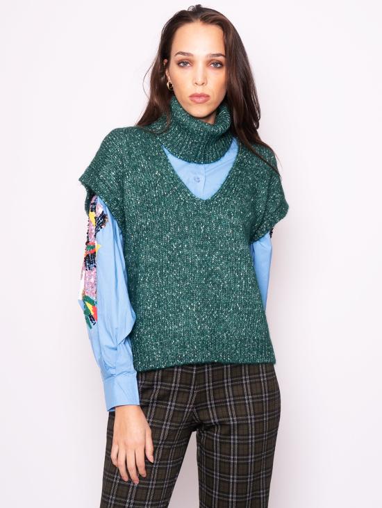  에센셜앤트워프 스웨터 CURITIBA VEST WITH COLLAR - ESSENTIEL ANTWERP