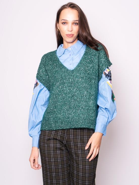  에센셜앤트워프 스웨터 CURITIBA VEST WITH COLLAR