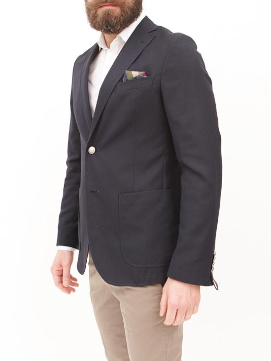  마뉴엘리츠 수트 자켓 Manuel Ritz - 블레이저 슬림핏 테크노 비스코사 네이비 - MANUEL RITZ