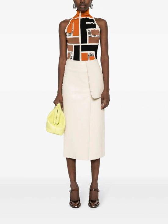 24SS 펜디 민소매 티셔츠 FZXB84ARV2 YELLOW ORANGE - FENDI
