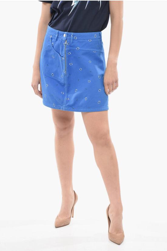  겐조 숏 스커트 2DJ259 9T5 71 Blue