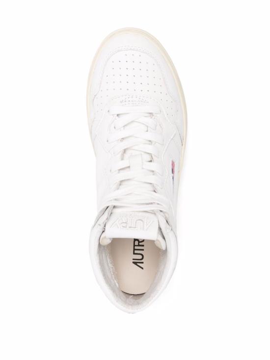  오트리 메달리스트 미드 레더 스니커즈 AUMW GG04WHITE - AUTRY