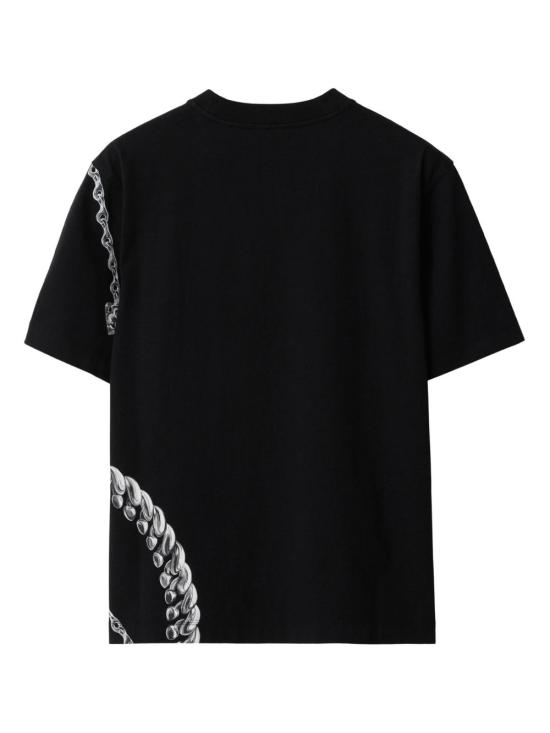  버버리 반팔 티셔츠 8088196 A1879 Black ip pat - BURBERRY