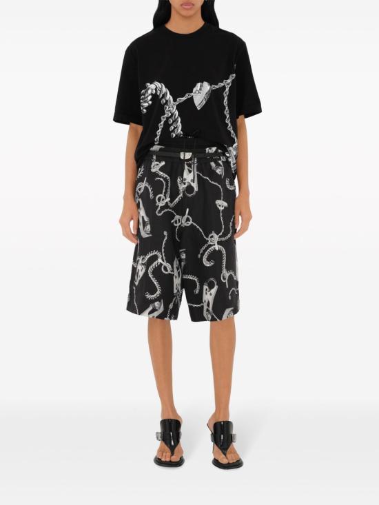  버버리 반팔 티셔츠 8088196 A1879 Black ip pat - BURBERRY