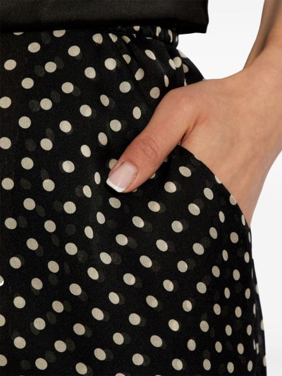  생로랑 미디 스커트 777267 Y3I72 1095 NOIR CRAIE - SAINT LAURENT