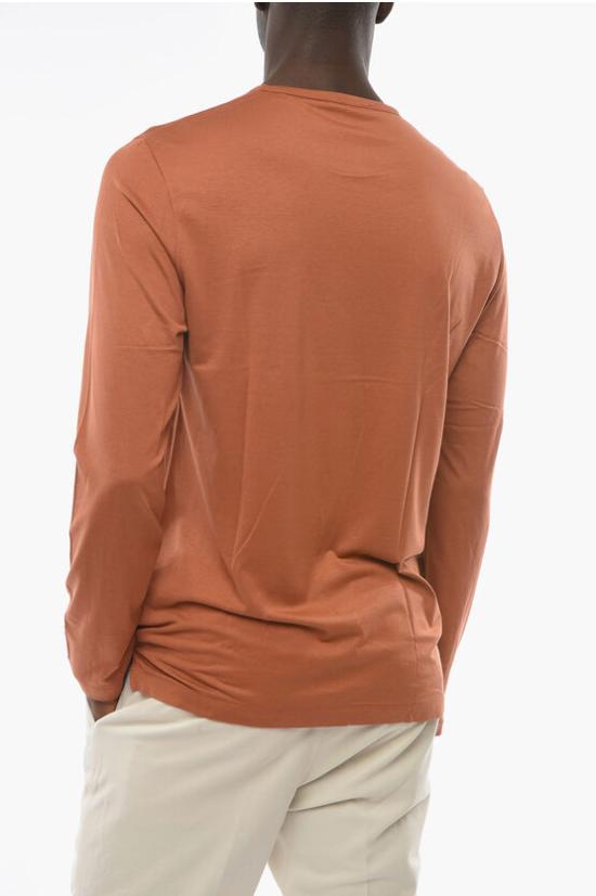  꼬르넬리아니 긴팔 티셔츠 83G555 9125028 049 Orange - CORNELIANI