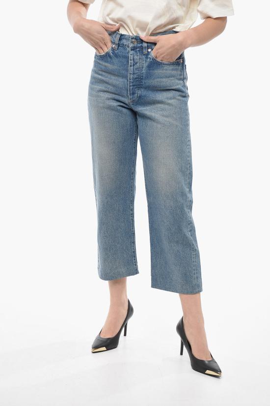  타나카 데님 팬츠 ST2 MIDWASHED CROPPED Blue