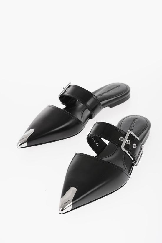  알렉산더 맥퀸 뮬/슬리퍼 733188WHSWD 1081 Black