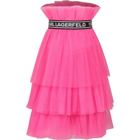  [키즈] 칼라거펠트 스커트 Z30093 473 FUCHSIA