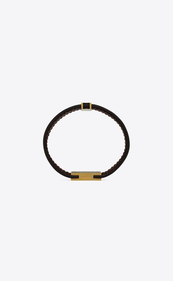  생로랑 브레이슬릿 777330AAC5S 2447 brown - SAINT LAURENT