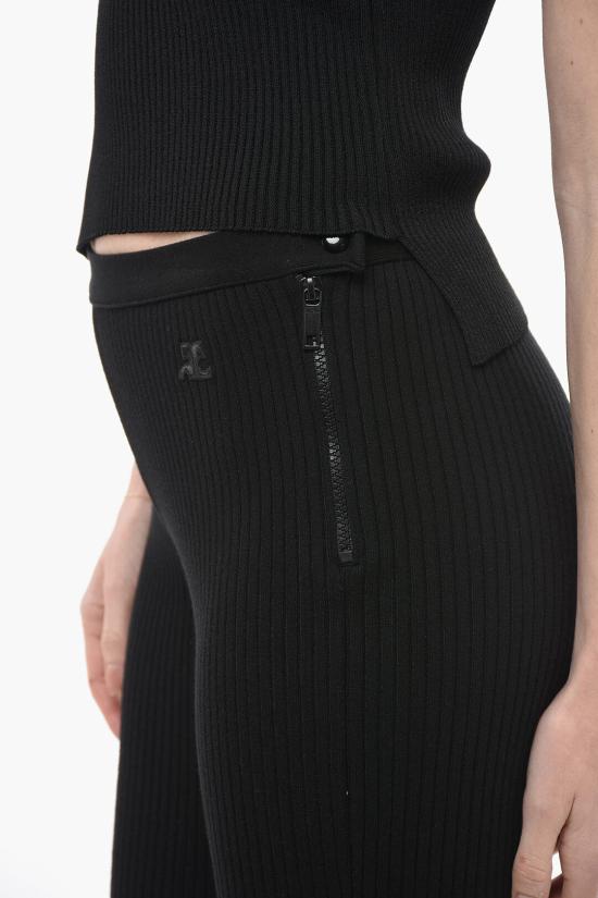  쿠레쥬 크롭 팬츠 PERMPA017FI0001 9999 Black - COURREGES