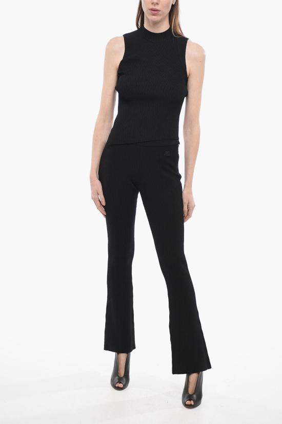  쿠레쥬 크롭 팬츠 PERMPA017FI0001 9999 Black - COURREGES