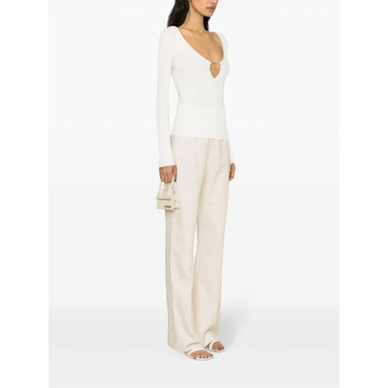 24FW 자크뮈스 스웨터 241KN357 2358 110 WHITE - JACQUEMUS