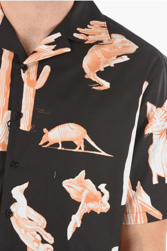  닐바렛 반팔 셔츠 BCM070S S037 3360 Black - NEIL BARRETT