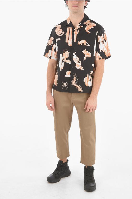  닐바렛 반팔 셔츠 BCM070S S037 3360 Black - NEIL BARRETT