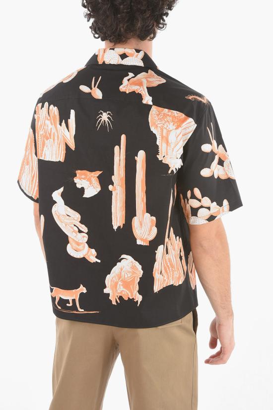  닐바렛 반팔 셔츠 BCM070S S037 3360 Black - NEIL BARRETT