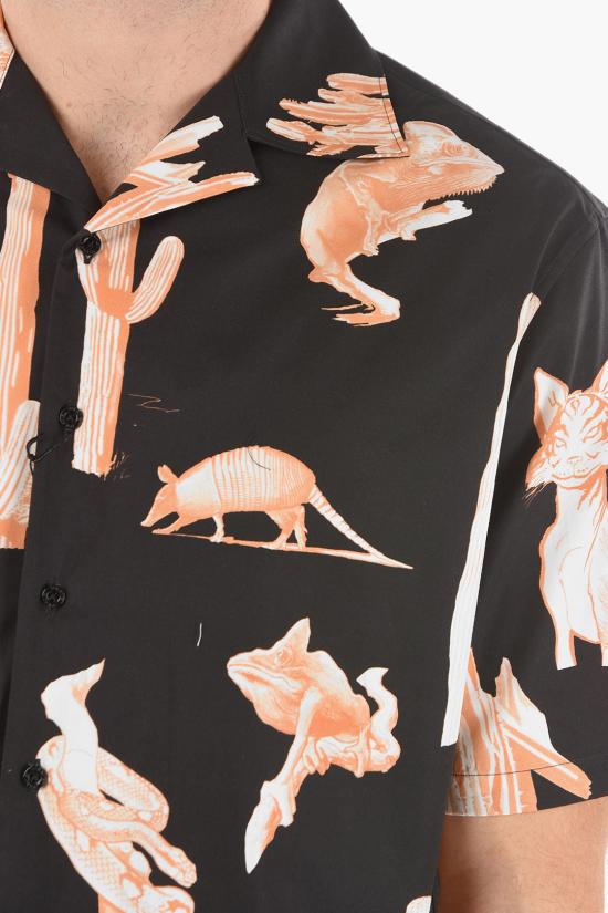  닐바렛 반팔 셔츠 BCM070S S037 3360 Black - NEIL BARRETT