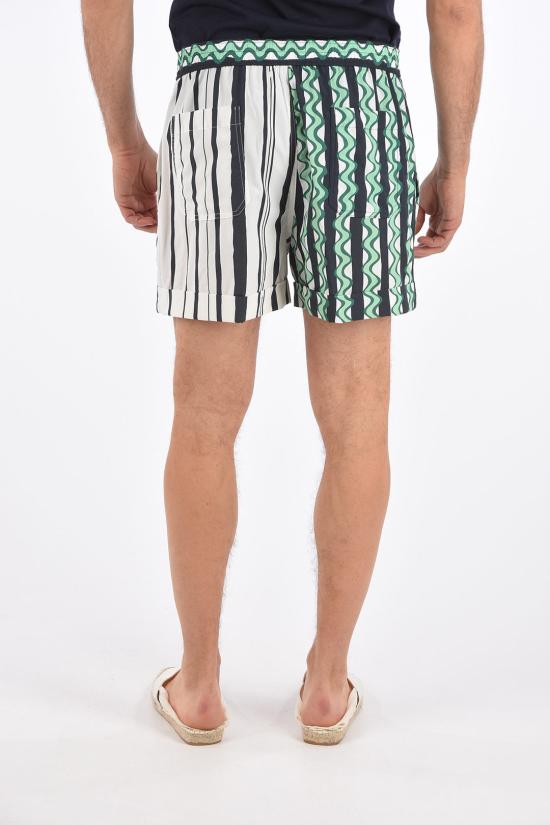  닐바렛 숏팬츠 BPA779CB N140C 2621 Bianco Verde - NEIL BARRETT