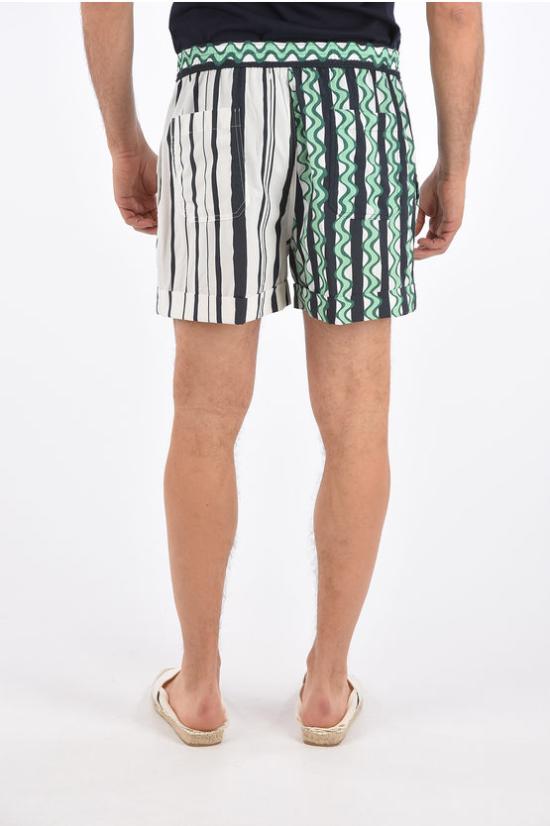  닐바렛 숏팬츠 BPA779CB N140C 2621 Bianco Verde - NEIL BARRETT