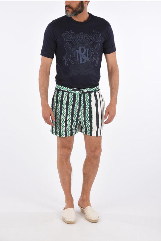  닐바렛 숏팬츠 BPA779CB N140C 2621 Bianco Verde - NEIL BARRETT