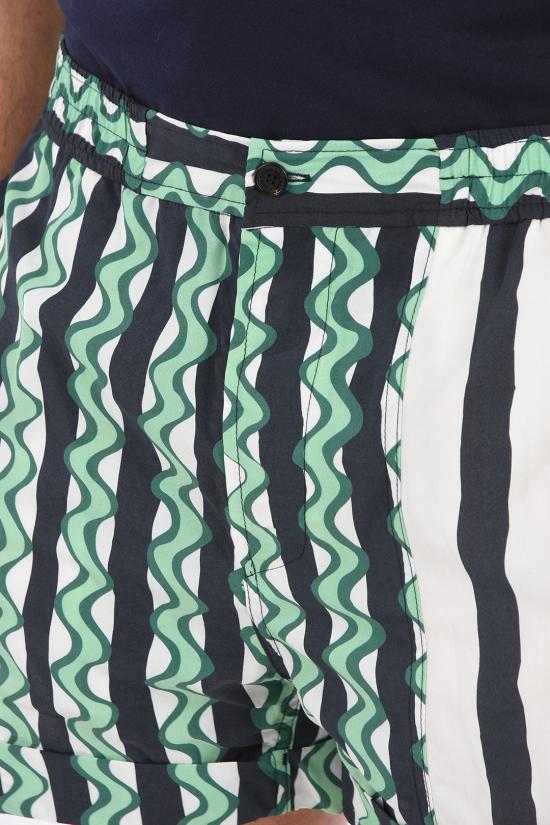  닐바렛 숏팬츠 BPA779CB N140C 2621 Bianco Verde - NEIL BARRETT