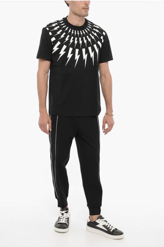  닐바렛 반팔 티셔츠 PBJT007S U502S 524 Black - NEIL BARRETT