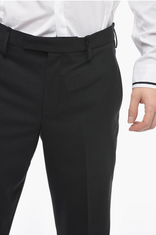  닐바렛 수트 팬츠 PBPA097 U008 01 Black - NEIL BARRETT