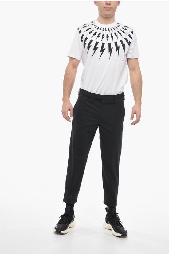  닐바렛 수트 팬츠 PBPA097H U008 01 Black - NEIL BARRETT