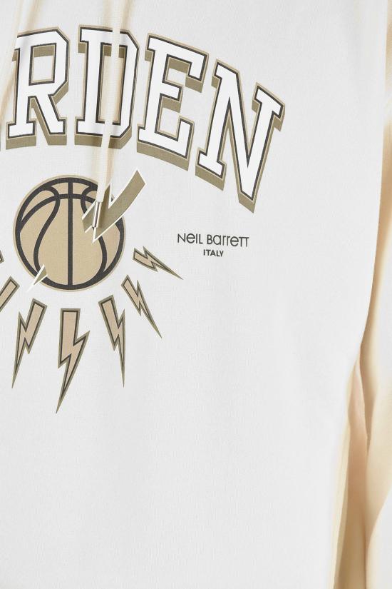  닐바렛 후드 티셔츠 PBJS077S S573S 3408 Beige - NEIL BARRETT