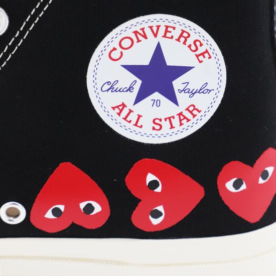  꼼데가르송 플레이 X 컨버스 스니커즈 P1K127 BLACK - COMME DES GARCONS PLAY CONVERSE
